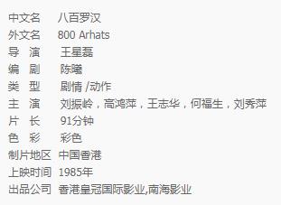 （八百罗汉）百度内部盘