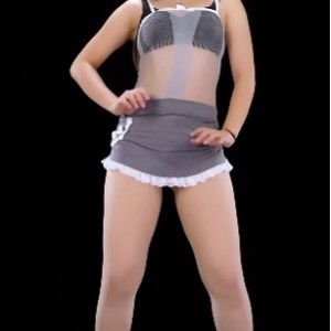 舞艺吧-黑冰10纱雾露肩弹力摇果舞